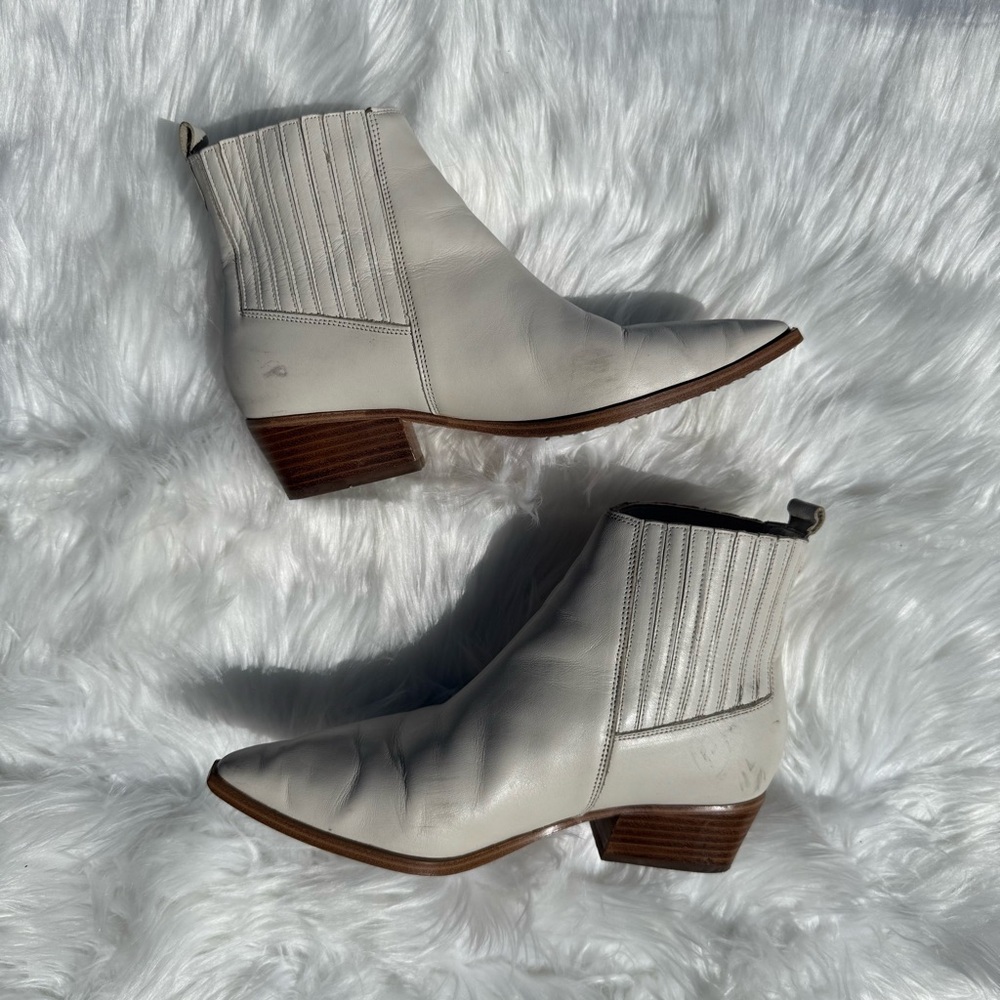 Marc Fisher Ivory Ankle Booties